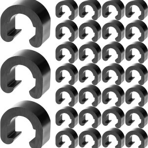 HESTYA 100 piezas de abrazaderas C para bicicleta, abrazaderas de guía de manguera, cables de cambio, abrazaderas con caja de plástico para HESTYA 100 piezas de abrazaderas C para bicicleta, abrazaderas de guía de manguera, cables de cambio, abrazaderas con caja de plástico para