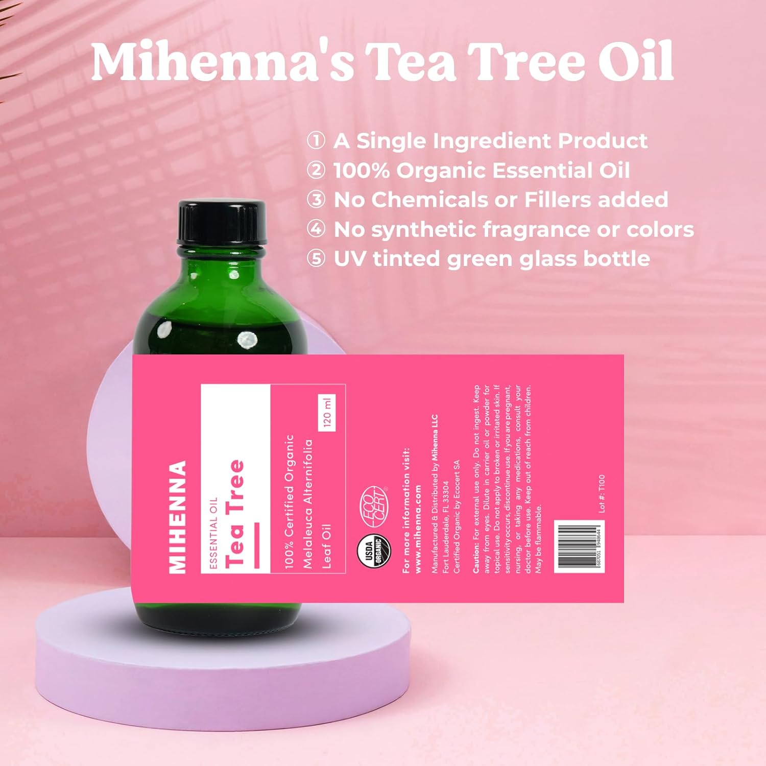Aceite esencial de eucalipto  Aceite orgánico 100% certificado por USDA para mensajes, difusores y para polvo de cabello de henna, grado terapéutico