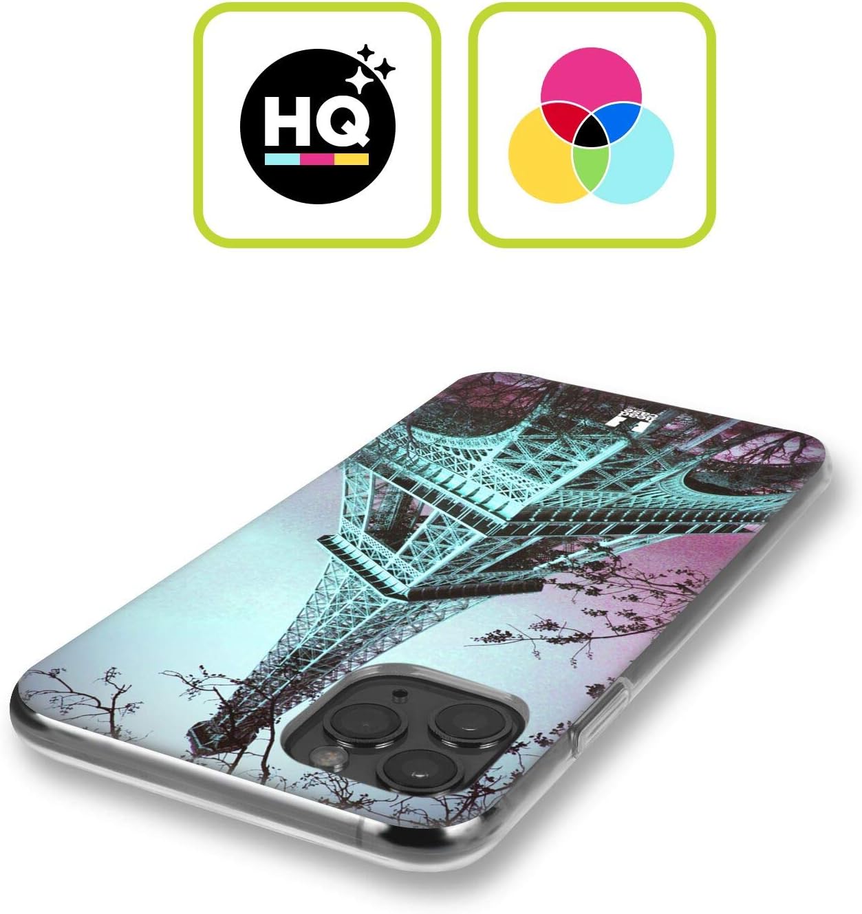Head Case Designs Eiffel Tower Paris France Best of Places – Juego de 2 fundas de gel suave compatible con Apple iPhone 15 Pro Max
