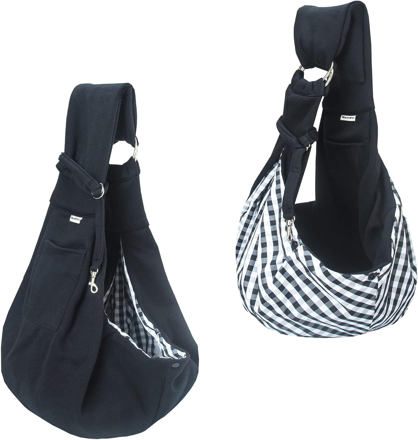 NextFri Mochila para mascotas con correa ajustable para el hombro, bolsa para cachorros, manos libres, reversible, para viajes al aire libre,