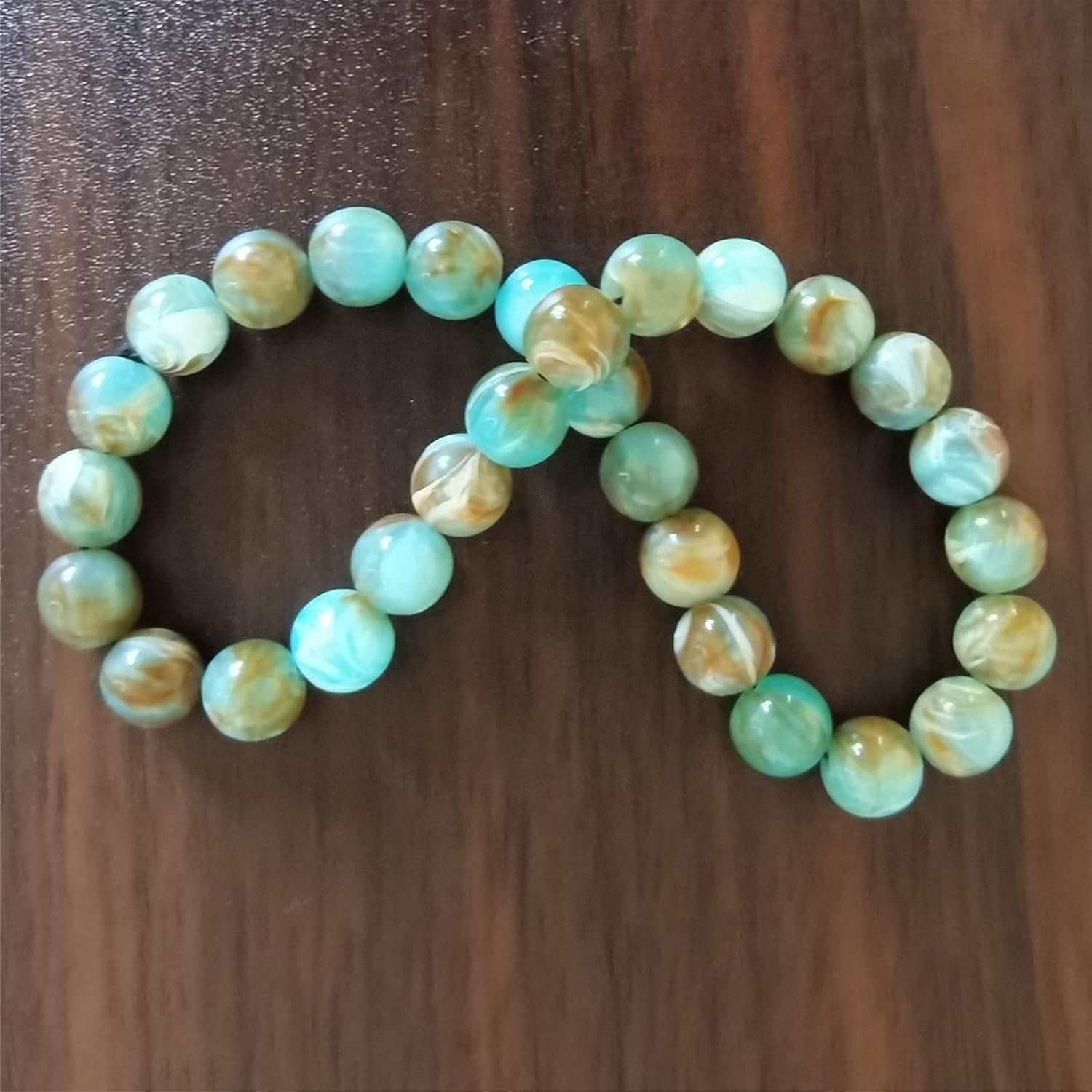 200 cuentas de cristal acrílico para hacer joyas, cuentas redondas sueltas, encantos, patrones de mármol para pulseras, aretes, collares, anillos,