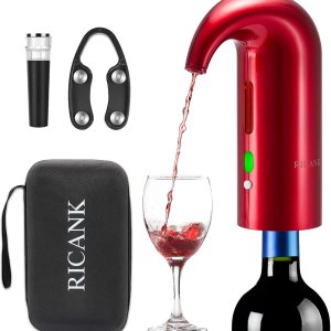 Aireador de vino eléctrico con funda rígida de EVA, decantador de vino portátil de un solo toque y dispensador de oxidante de vino bomba para vino Aireador de vino eléctrico con funda rígida de EVA, decantador de vino portátil de un solo toque y dispensador de oxidante de vino bomba para vino