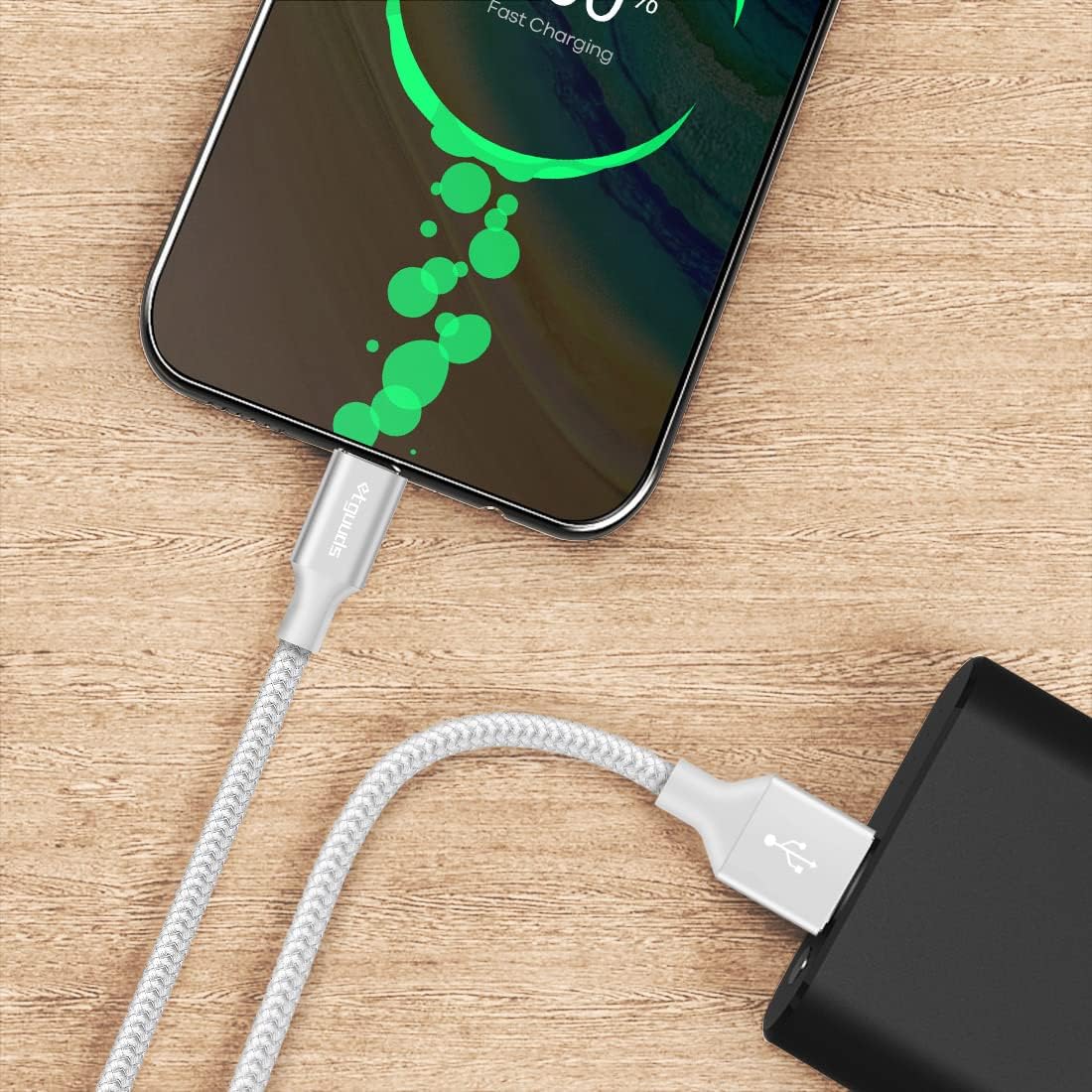 Etguuds Cable de 10 pies blanco de carga rápida de USB-A a USB-C, 2 cables, para Samsung S23, S22, S21, S20, S10, S10E, A10e, A11, A13, A03s, A53, Z