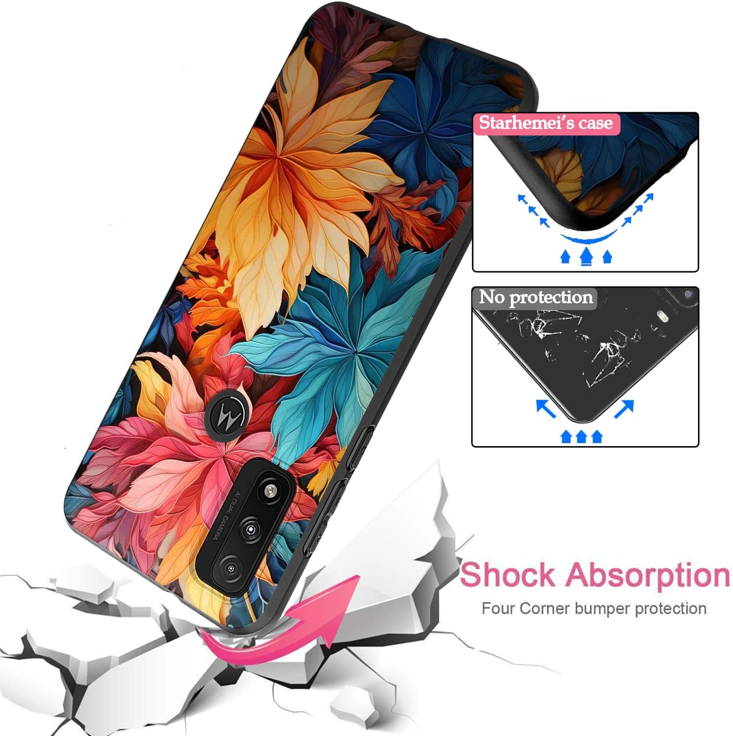 Funda para Moto G Play 2023, Moto G Pure, TPU delgada de goma de silicona flexible, funda protectora suave para Motorola Moto G Play 2023  Moto G