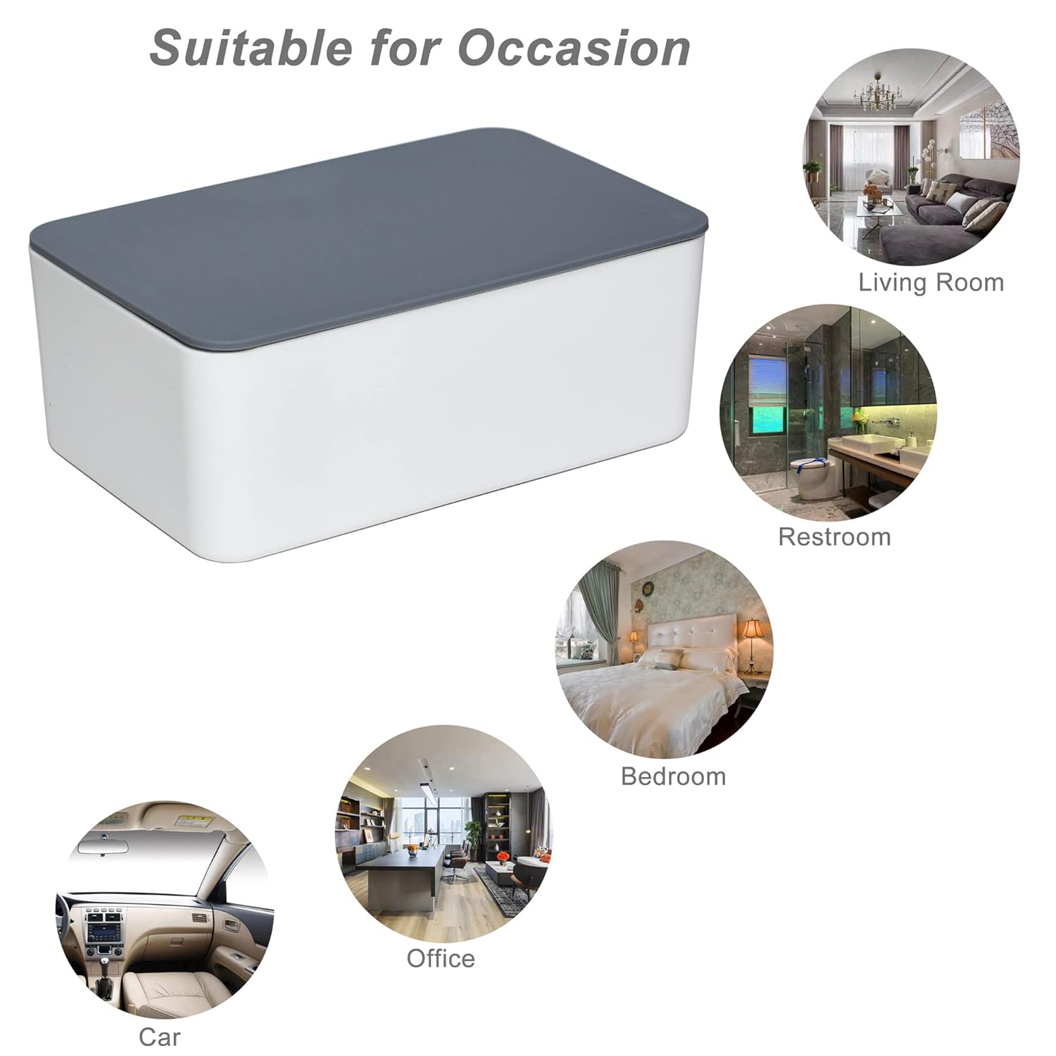 Dispensador de toallitas para pañales, caja de almacenamiento de pañuelos, soporte dispensador de toallitas húmedas con tapa para el hogar, oficina,