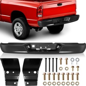 Conjunto de parachoques trasero para Dodge Ram Pickup 04 05 06 2007 2008 Dodge Ram Pickup 04 05 06 07 08 2004-2008 Negro Conjunto de parachoques trasero para Dodge Ram Pickup 04 05 06 2007 2008 Dodge Ram Pickup 04 05 06 07 08 2004-2008 Negro