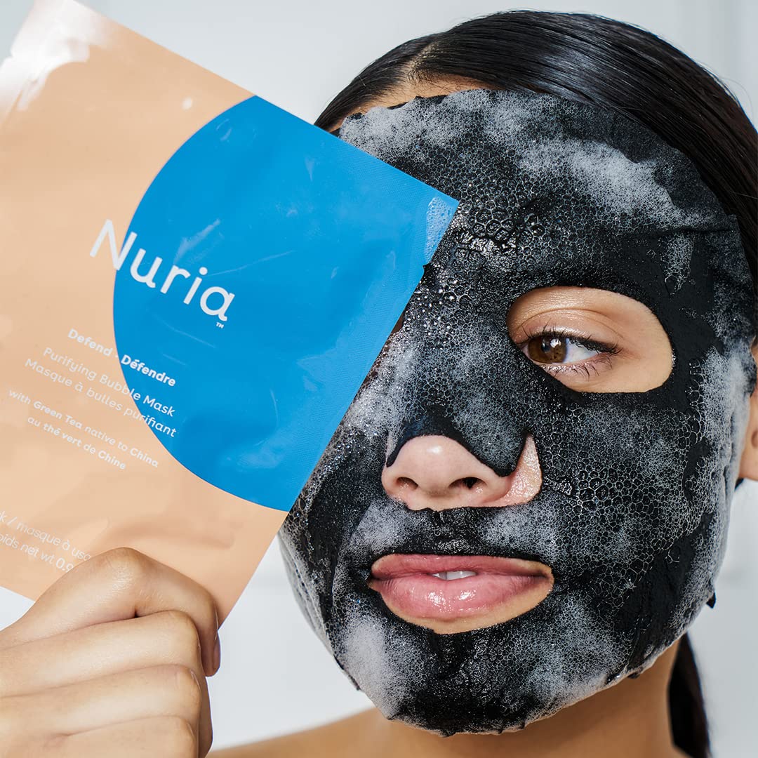 Nuria – Juego de máscaras purificadoras de láminas de burbujas, máscaras limpiadoras para eliminar las impurezas para una piel limpia, adecuado para