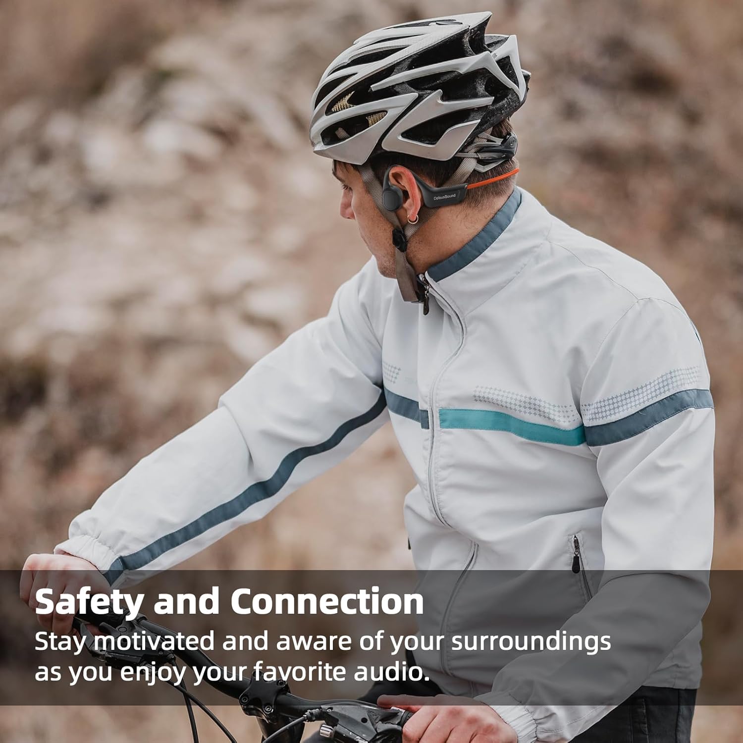 Auriculares de conducción ósea, IPX7 impermeables inalámbricos deportivos, auriculares abiertos Bluetooth 5.3 con micrófono, tiempo de reproducción