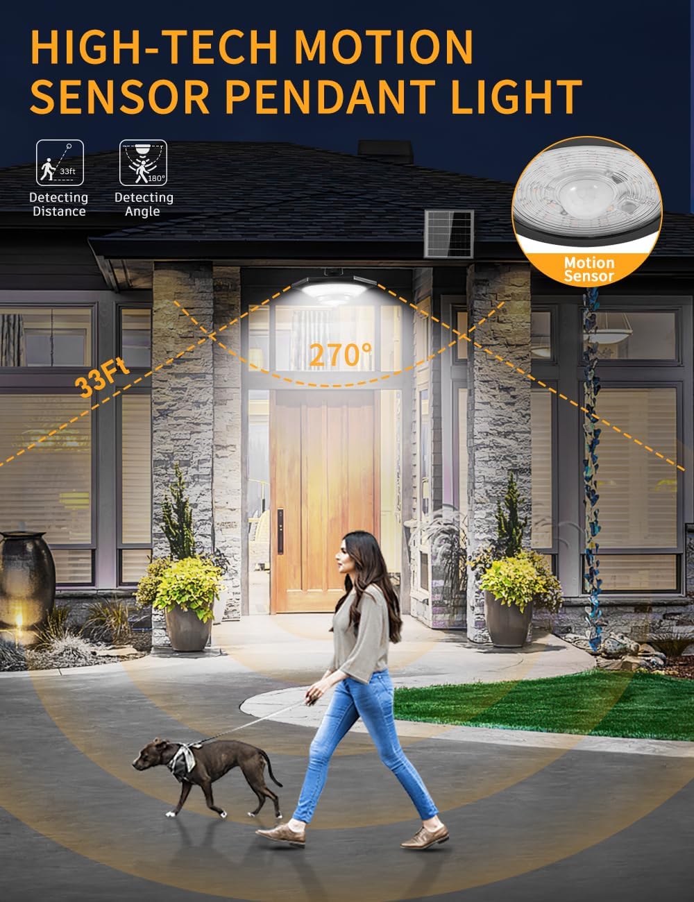 papasbox Solar Shed Light Indoor Outdoor- 228 LED Motion Sensor Pendant Light 1200LM Dusk to Dawn Solar Lights for Inside with Remote Timer 5