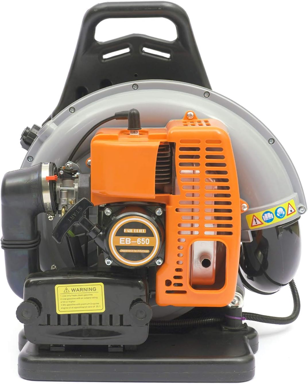 Soplador de hojas a gas de 65CC – Soplador de gasolina de alto rendimiento de 2 tiempos para el cuidado del césped con capacidad de vacío (stock de