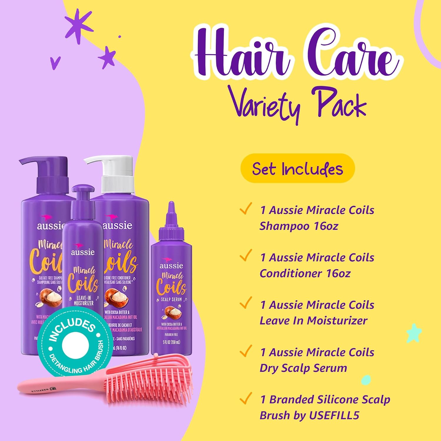 Set de champú y acondicionador humectante sin enjuague para el cuero cabelludo, kit para el cabello, productos para el cabello rizado, nuez de