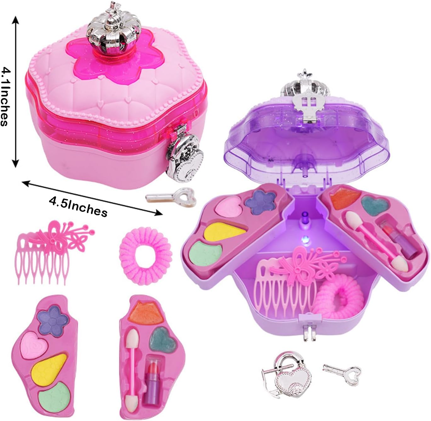 KonHaovF Cabeza de muñeca para peinar el cabello y maquillaje para niñas pequeñas, muñeca pequeña con accesorios para el cabello para niñas,