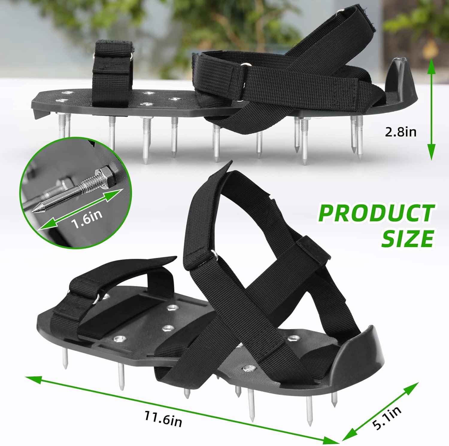 Zapatos aireadores de césped integrados con correas en X, fácil montaje, aireador de césped, sandalias aireadoras de césped para césped, adecuados