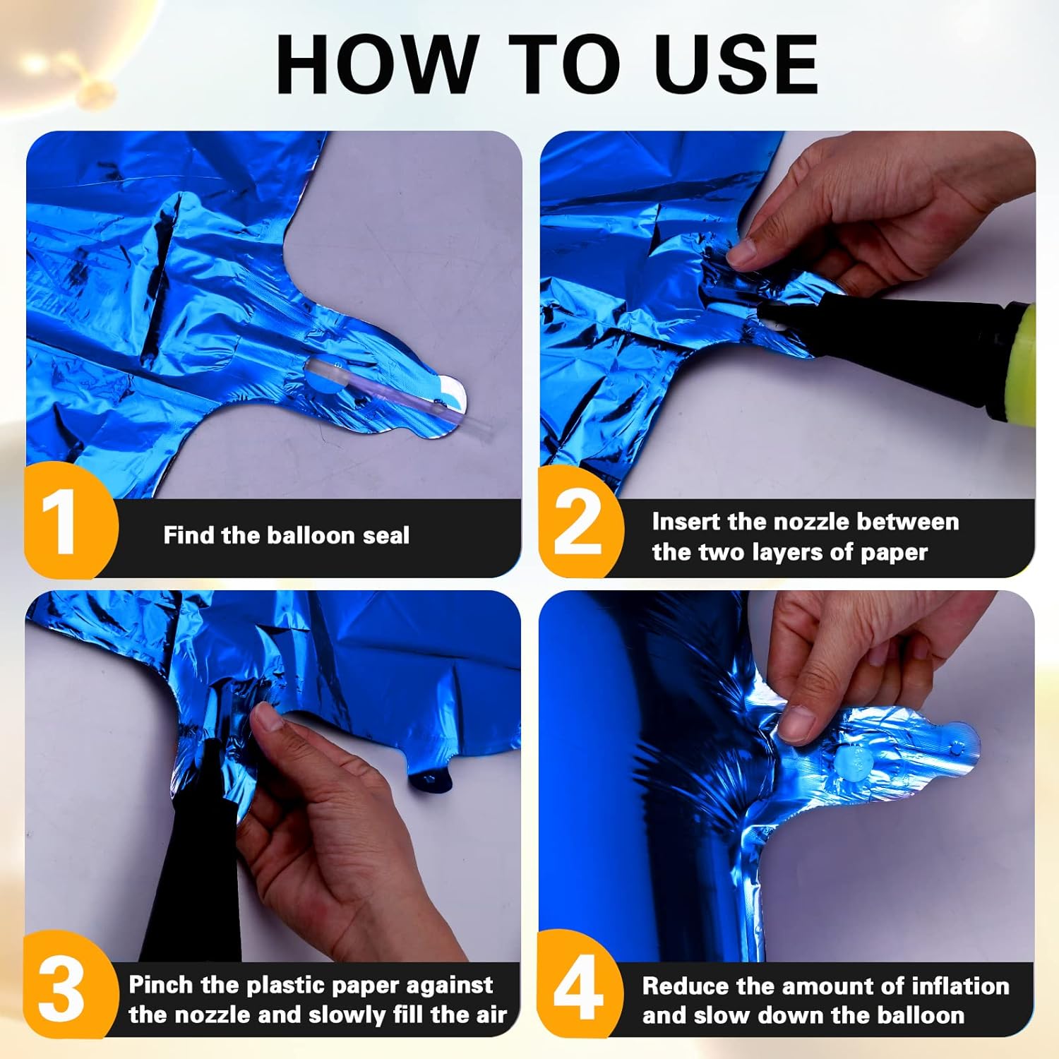 Globos azules de 40 pulgadas con el número 24, gigantes, grandes, de papel de aluminio de Mylar con el número 24, suministros de decoración para