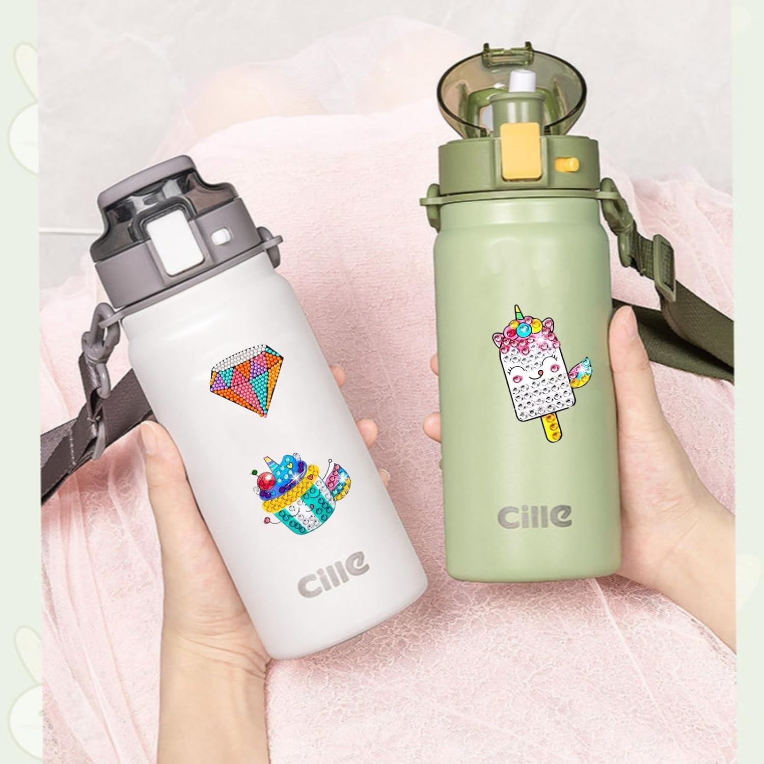 Fadgesy Kits de calcomanías de pintura de diamantes 5D para artes infantiles, kits de pintura por números, adecuación, arte y manualidades para