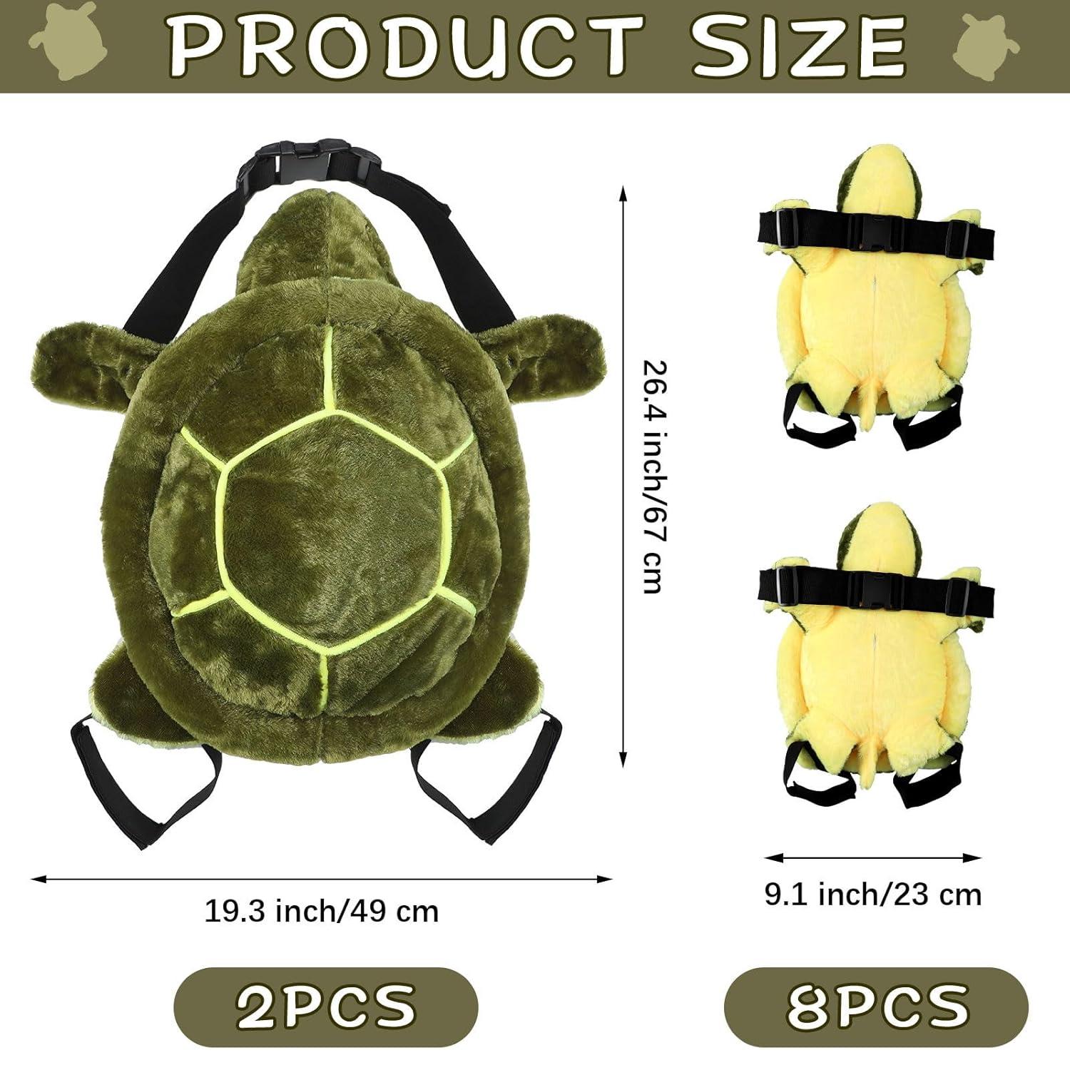 Juego de 10 piezas de equipo de protección para esquí de tortuga, rodilleras, coderas para snowboard, cojín de tortuga 3D para adultos, esquí,
