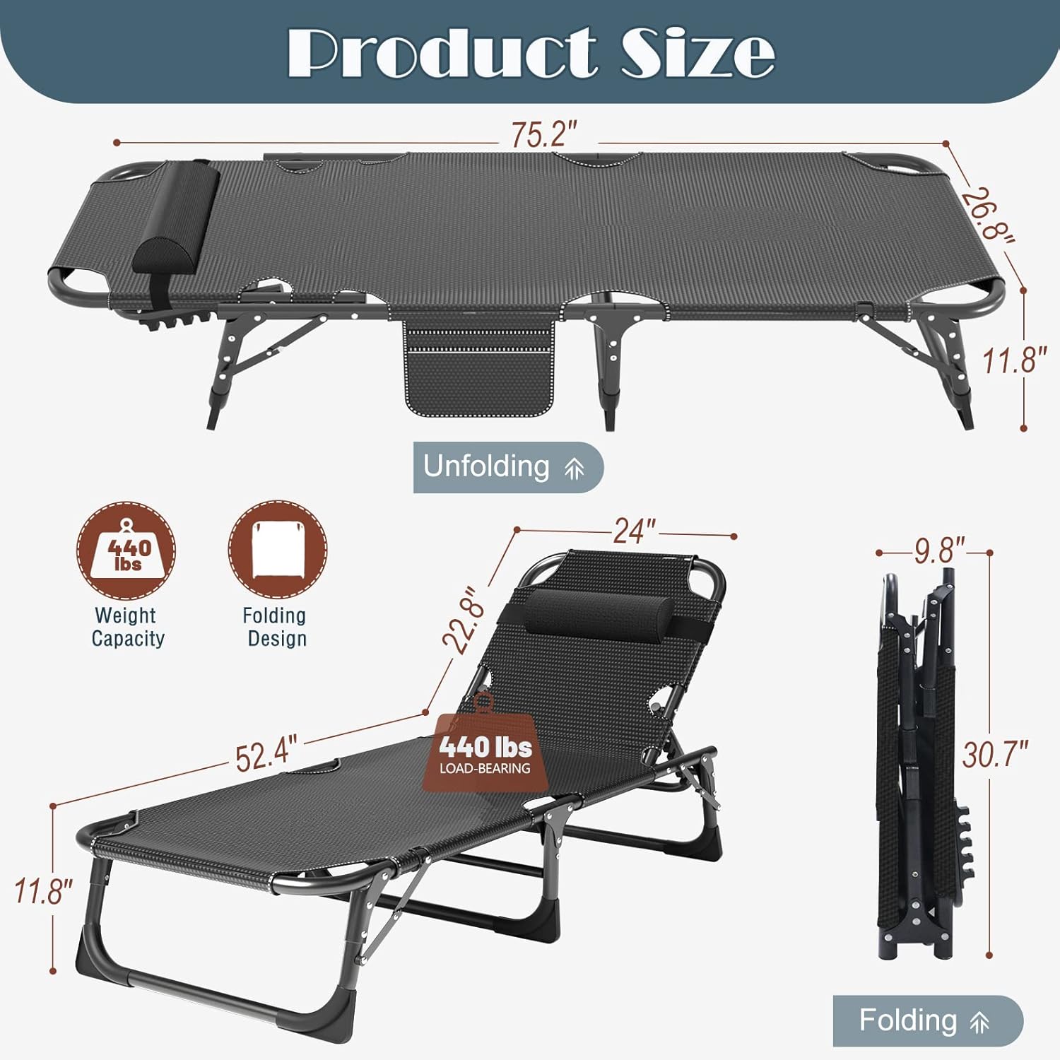 Slsy Cama plegable con colchón, camas plegables para invitados, cuna escondida para adultos, cama plegable portátil con posiciones ajustables para