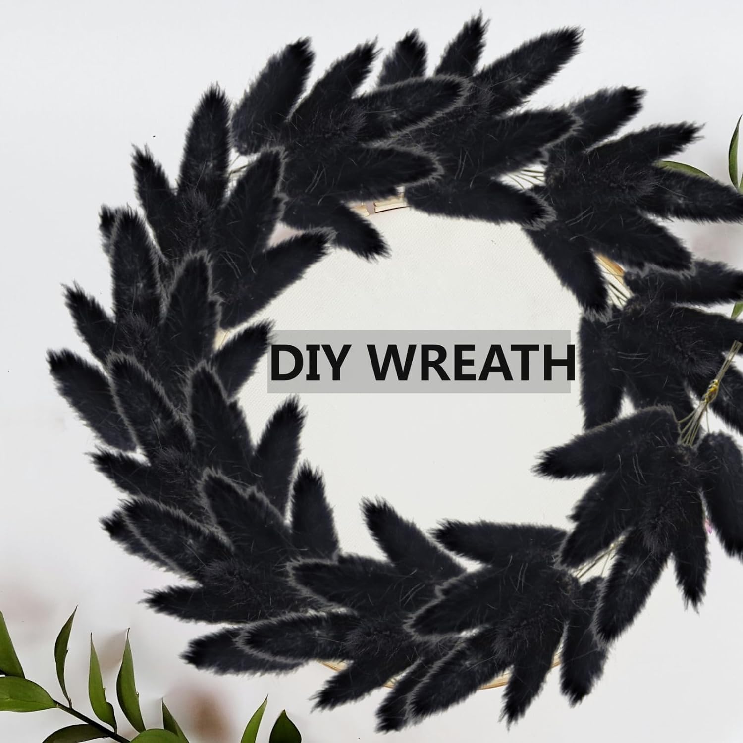 100 ramos de hierba negra de las pampas, decoración de mesa bohemia, colas de conejo negro, flores secas, hierba de pampa seca para bodas,