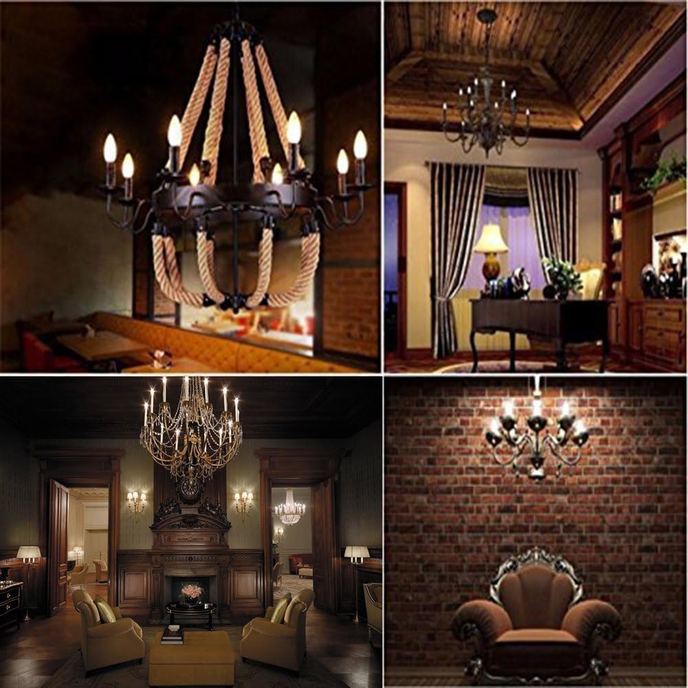 Bombilla LED C35 para candelabro, 2 W regulable, equivalente a incandescente de 25 W, luz blanca cálida de alto CRI, carcasa de vidrio esmerilado,