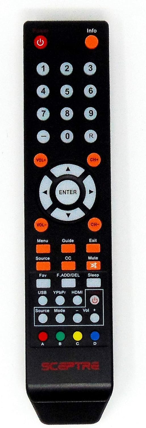 Sceptre Mando a distancia de TV 8142026670003C para E165BV (WV)-SS (renovado)
