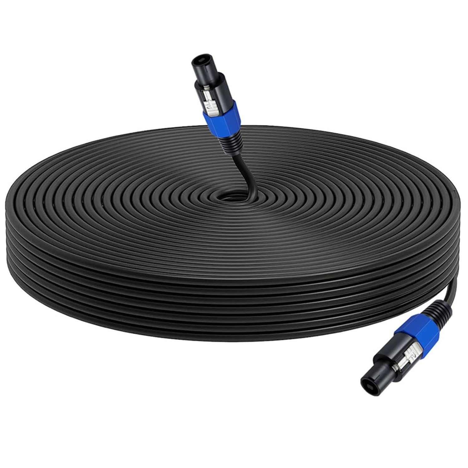 AWADUO Cables Speakon a Speakon, cable de audio profesional de 12 AWG macho a macho, cable de altavoz DJ con conexión de bloqueo giratorio y