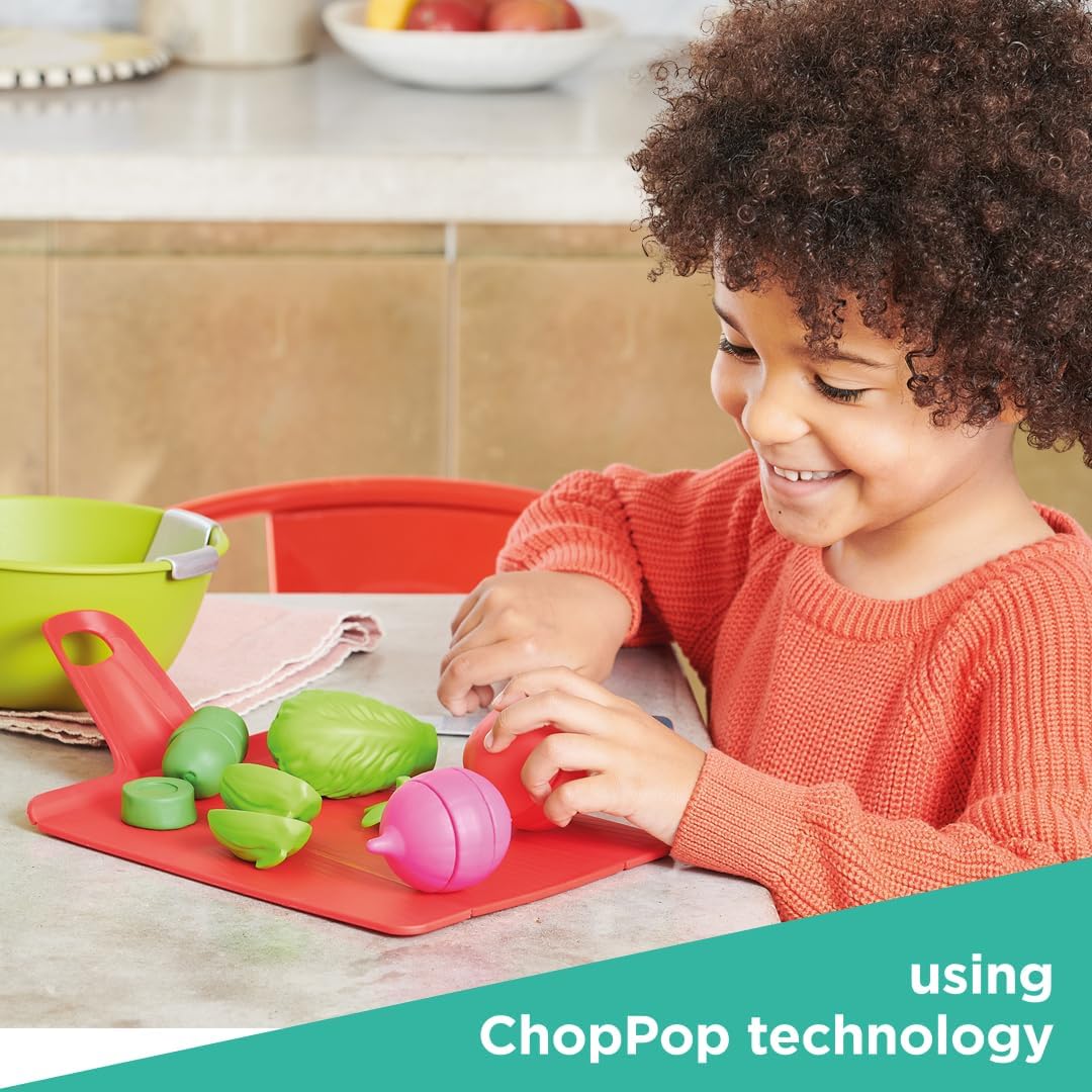 Casdon Joseph Joseph Toys Chop2Pot – Juego de cocina súper seguro para niños con tabla de cortar plegable y comida de juego para picar – Para niños