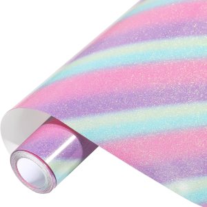 WRAPXPERT Vinilo HTV con purpurina, vinilo para planchar con purpurina para camiseta, rollo de arcoíris HTV de 10 x 5 pies, vinilo de transferencia WRAPXPERT Vinilo HTV con purpurina, vinilo para planchar con purpurina para camiseta, rollo de arcoíris HTV de 10 x 5 pies, vinilo de transferencia