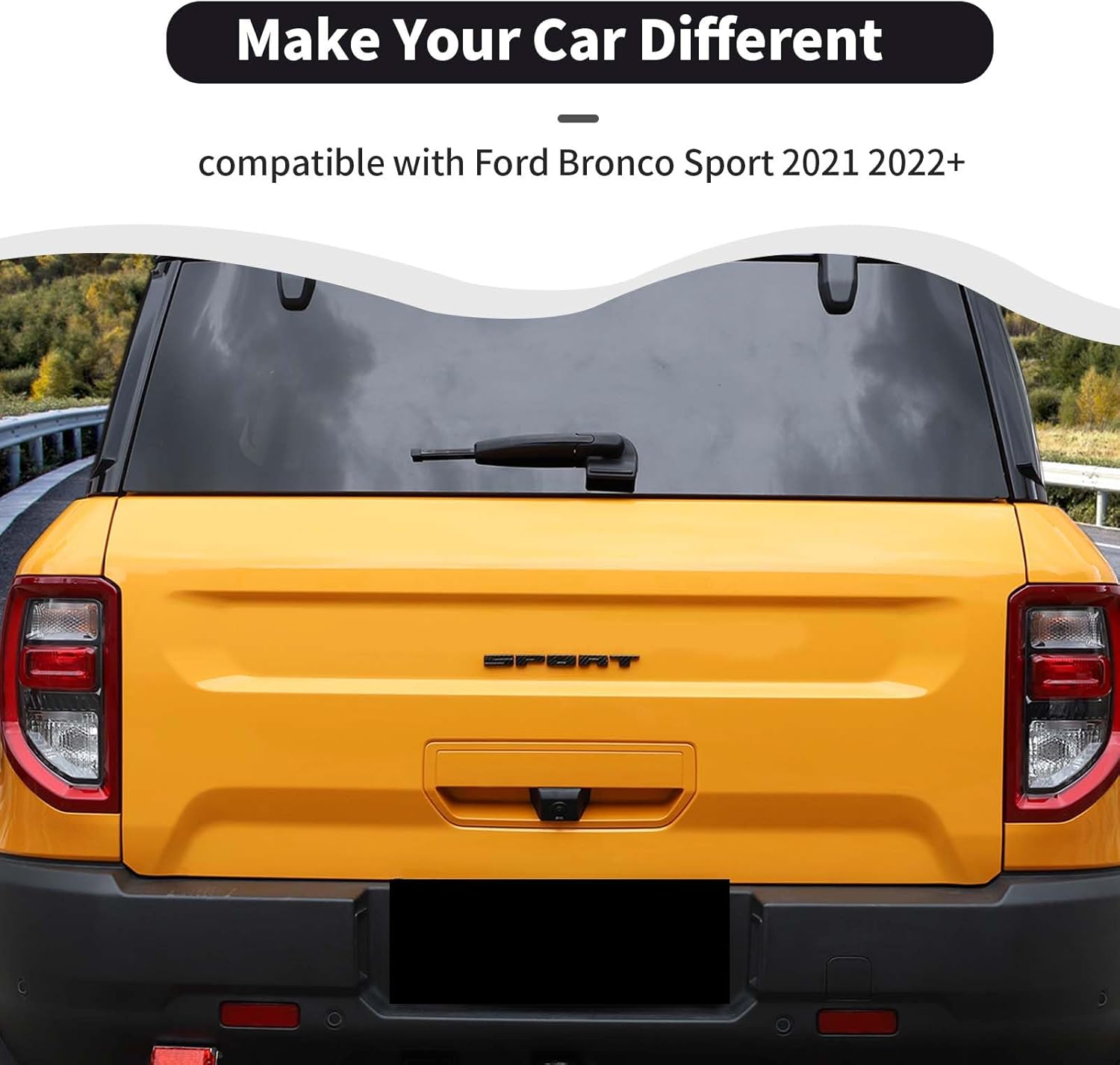 Insertos de letras para portón trasero para emblemas deportivos Ford Bronco 2021 2022+ calcomanías para portón trasero, accesorios de repuesto,