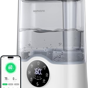 Homvana Humidificador inteligente para dormitorio, habitación grande, hogar, 7L cálido y fresco, niebla automática de 360, ajuste automático de Homvana Humidificador inteligente para dormitorio, habitación grande, hogar, 7L cálido y fresco, niebla automática de 360, ajuste automático de