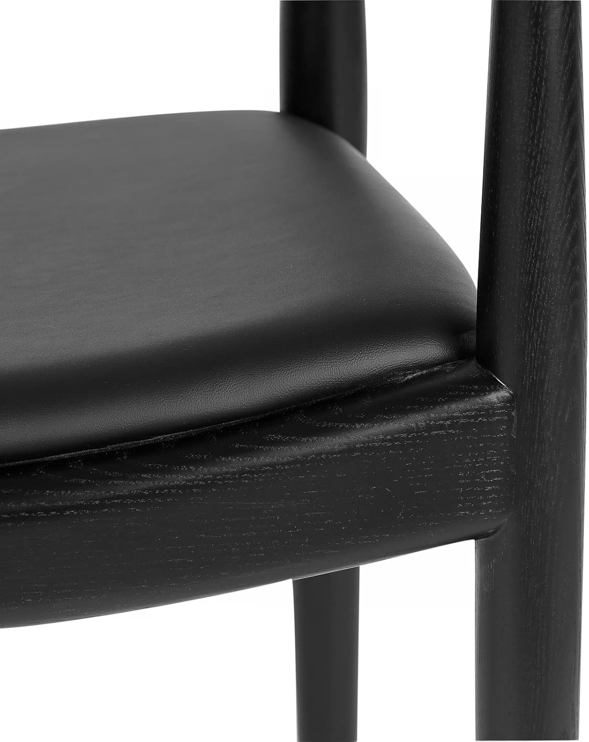 Tomile Silla de comedor tapizada Kennedy, sillas de cocina y comedor modernas de mediados de siglo con asiento acolchado de piel sintética, codo