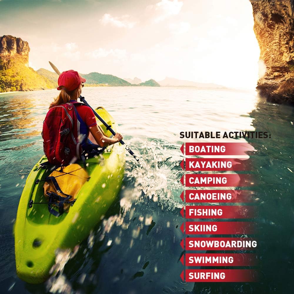 Forbidden Road – Bolsa impermeable, disponible en 2 L, 5 L, 10 L, 15 L y 20 L, incluye correas ajustables de hombro para kayak, lancha, campamento