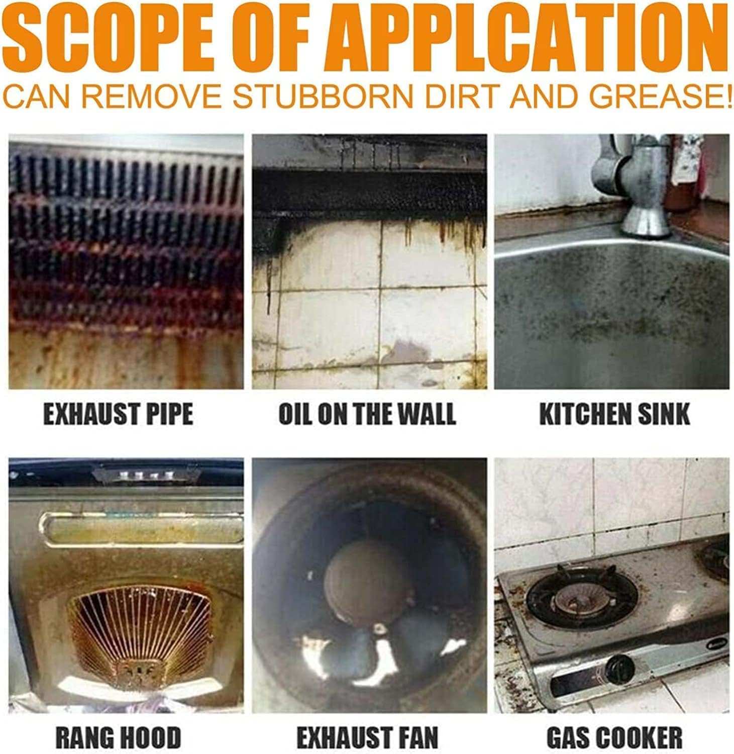 Clean Sweep – Limpiador de cocina, limpiador de cocina, limpiador de burbujas, aerosol de limpieza multiusos, limpiador de ollas y sartenes de