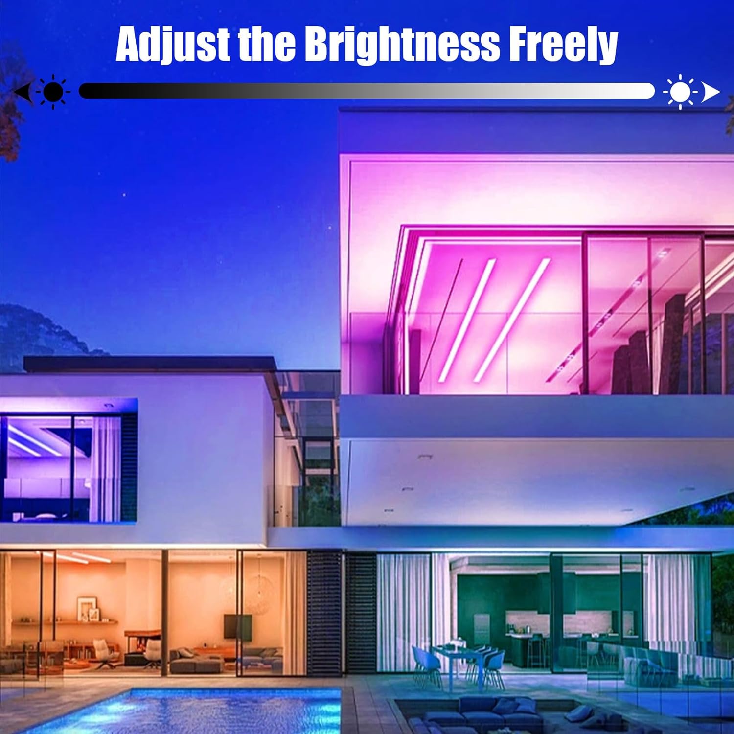 HNRLOY Paquete de 2 luces RGB para lavadora de pared con barra, 72 W LED RGB que cambian de color, luces de lavado de pared con control remoto RF,