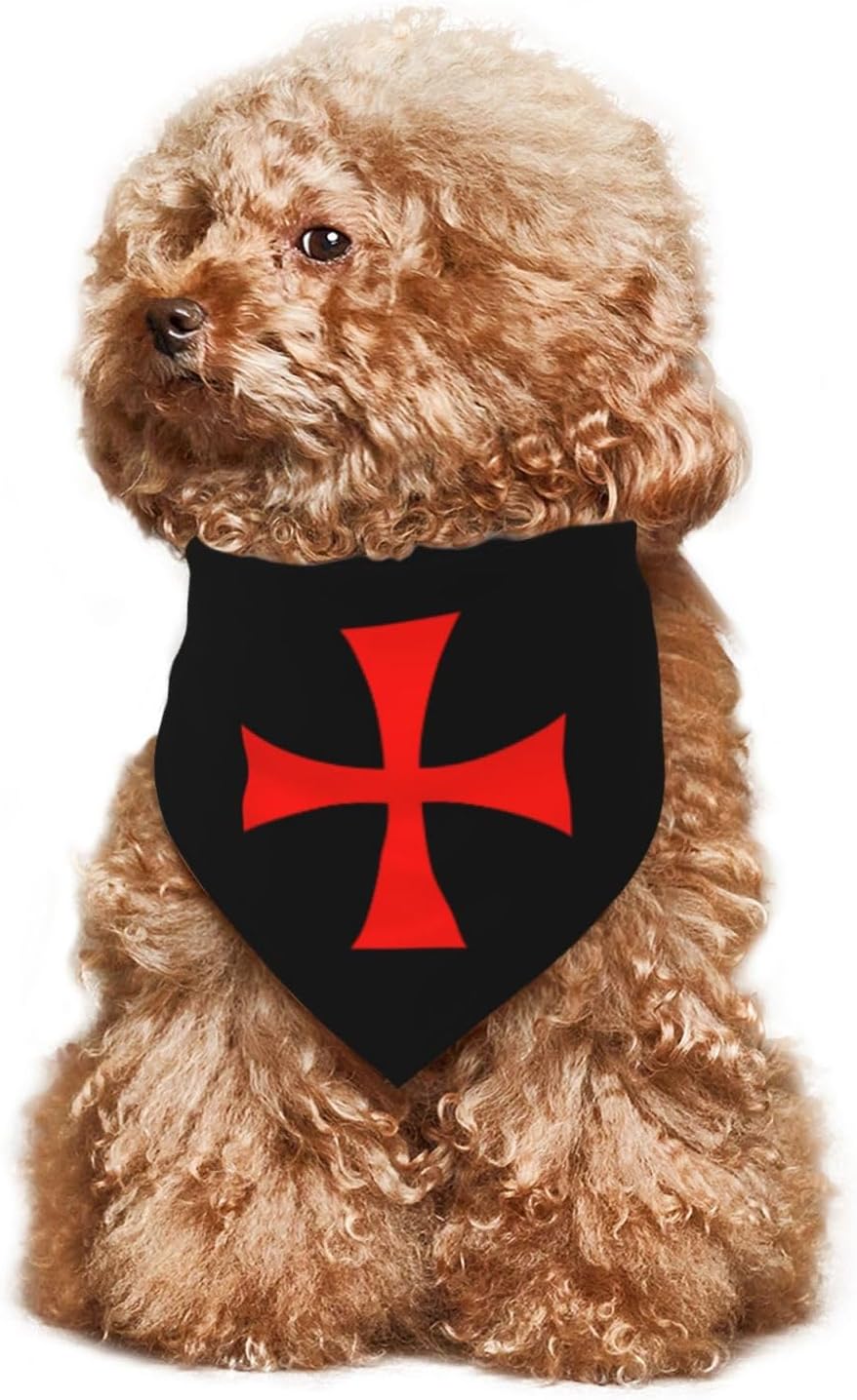 Symbol of The Knights Templar – Pañuelo para perro, bandana para mascotas, baberos para mascotas