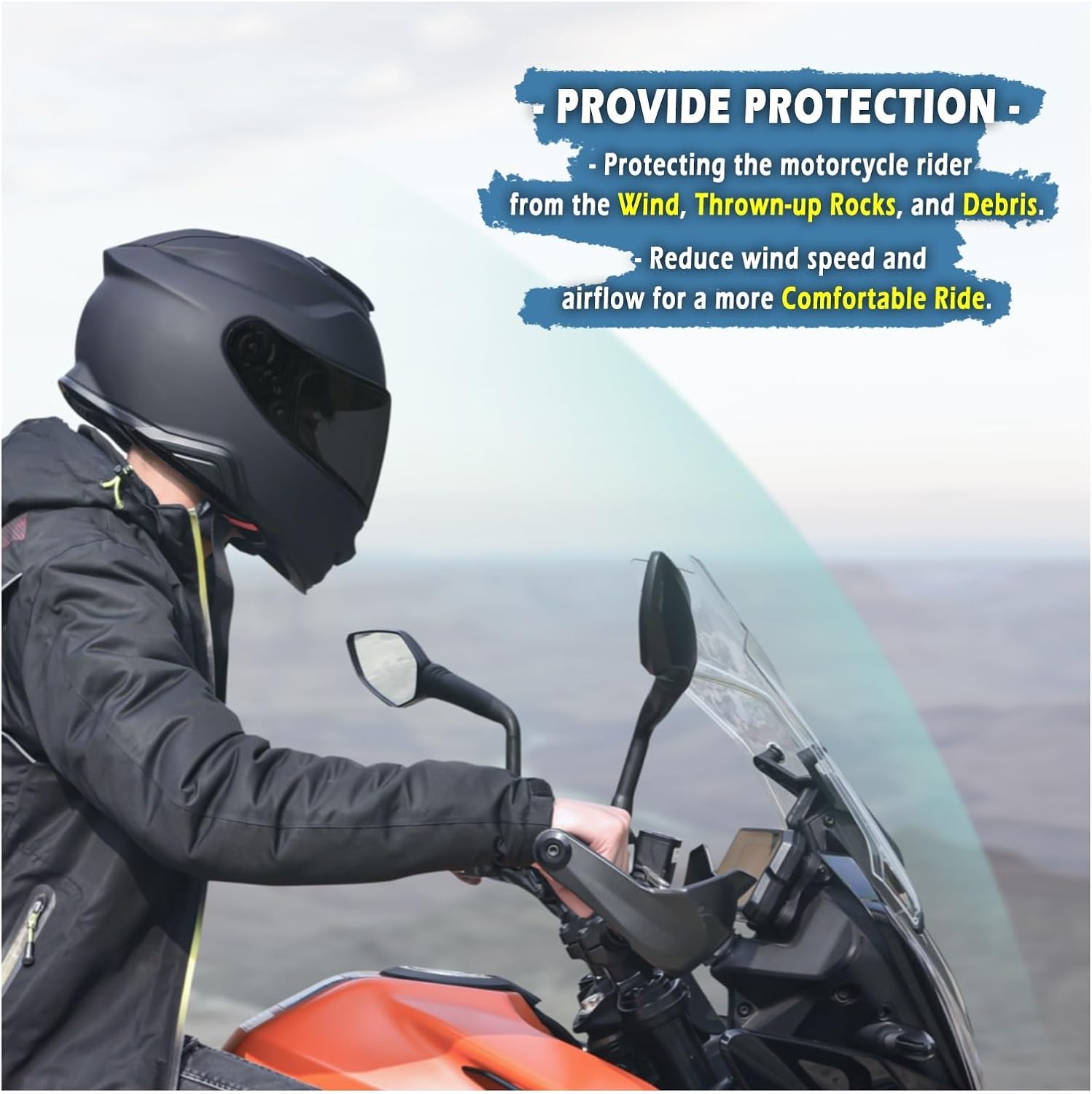 Accesorios de motocicleta para pantalla frontal de motocicleta, accesorios para parabrisas K-TM 790 ADV 2019-2022 390 Adventure Parabrisas Deflector