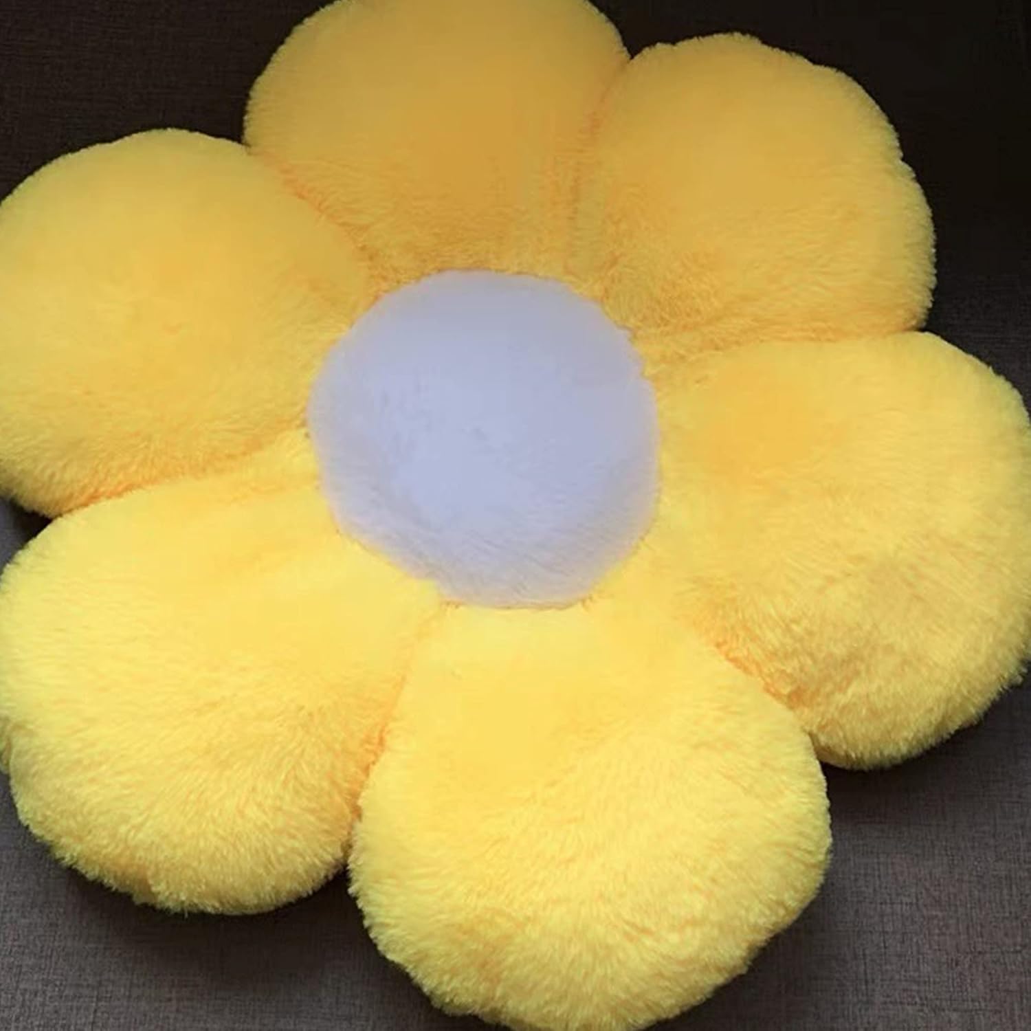 Hotiego Almohada de suelo de flores de 19 pulgadas, cojín de felpa para silla de asiento, lindo teñido anudado, almohadilla de gran tamaño para