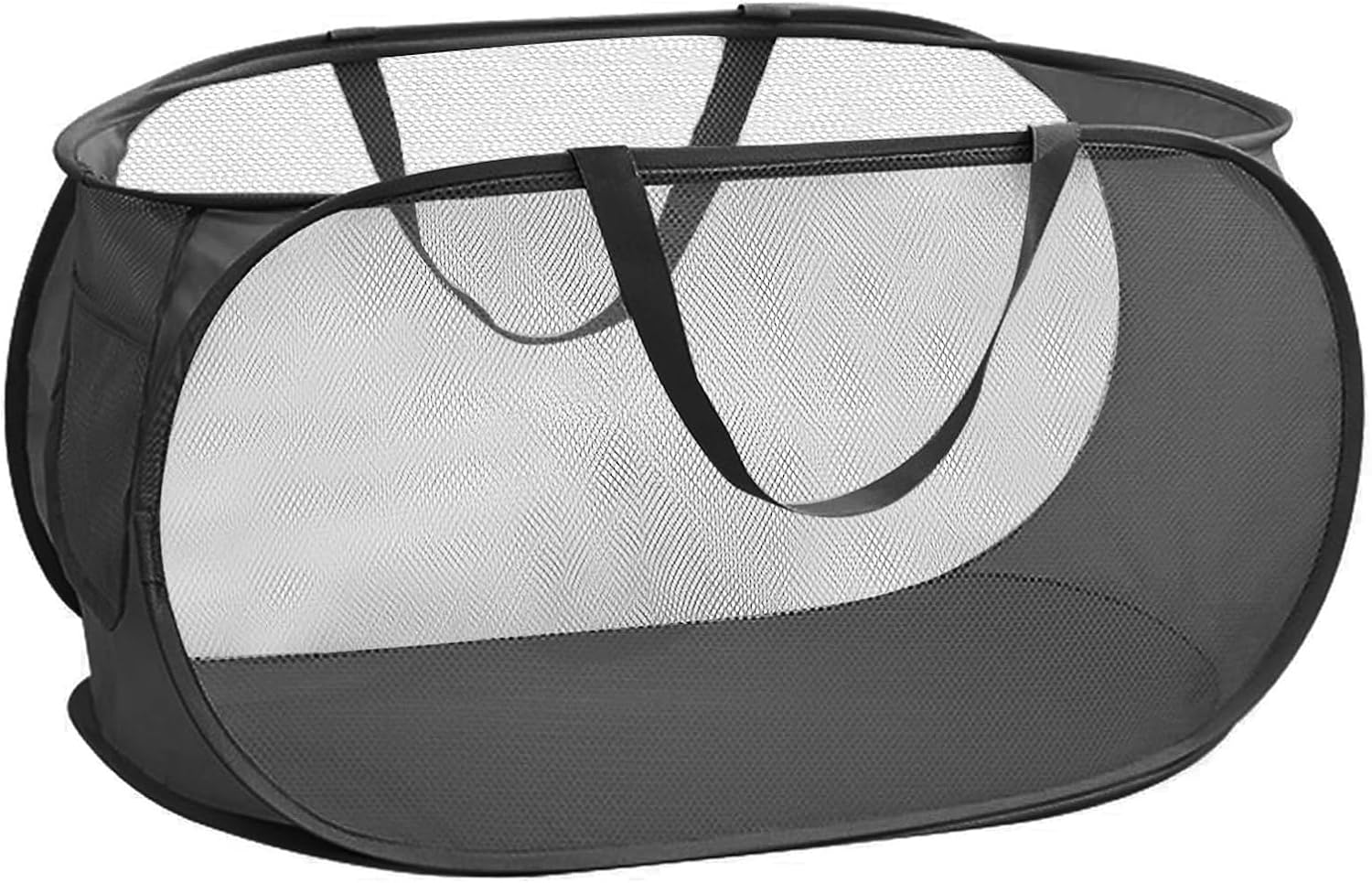 Cesta plegable para la ropa sucia, cesta de malla con asas fuertes, contenedor de almacenamiento horizontal para el hogar, dormitorios,