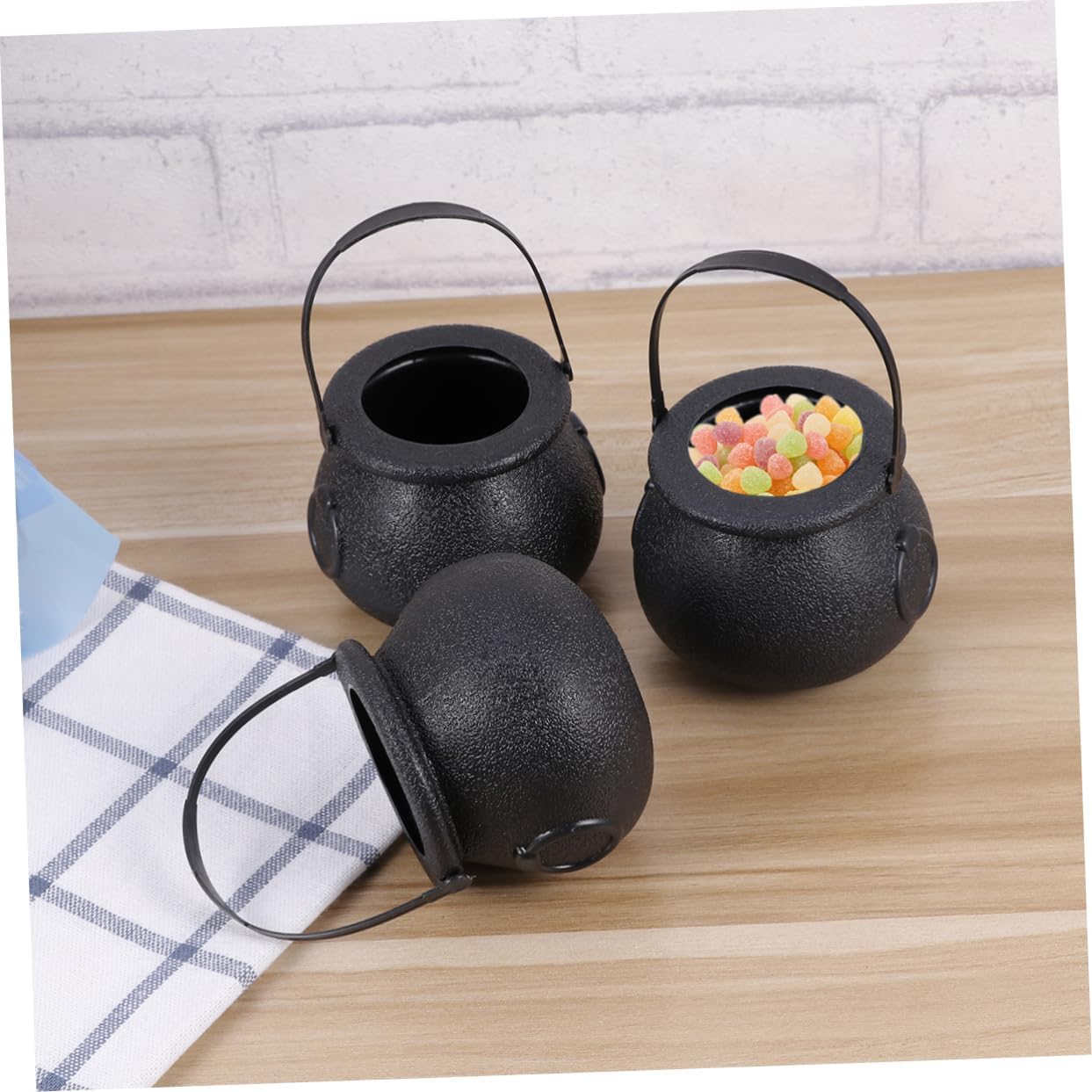 NOLITOY 30 piezas de suministros de fiesta temática de mago, contenedor de refrigerios, decoración de Halloween, brujas, caldero, suministros de