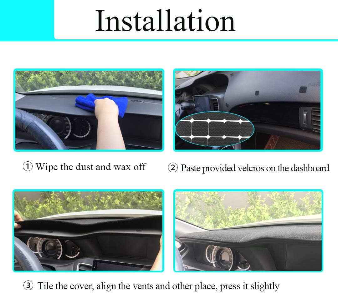 Yiz Alfombrilla de cubierta de tablero de ajuste personalizado para Chevy Chevrolet Camaro 1993 1994 1995 1996 cubierta de salpicadero (negro) J38