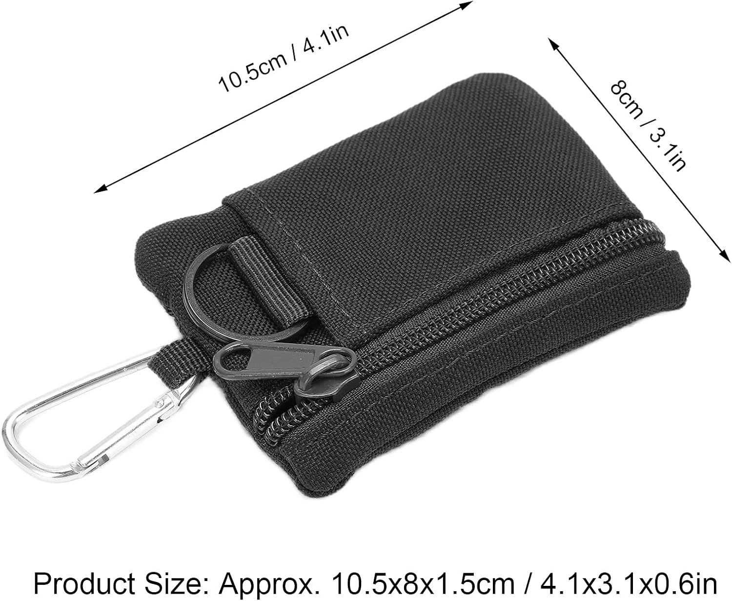 FILFEEL Molle – Bolsa con mosquetón, bolsa Molle EDC al aire libre, mini funda portátil para tarjetas de llaves, bolsa EDC, monedero, mochila de