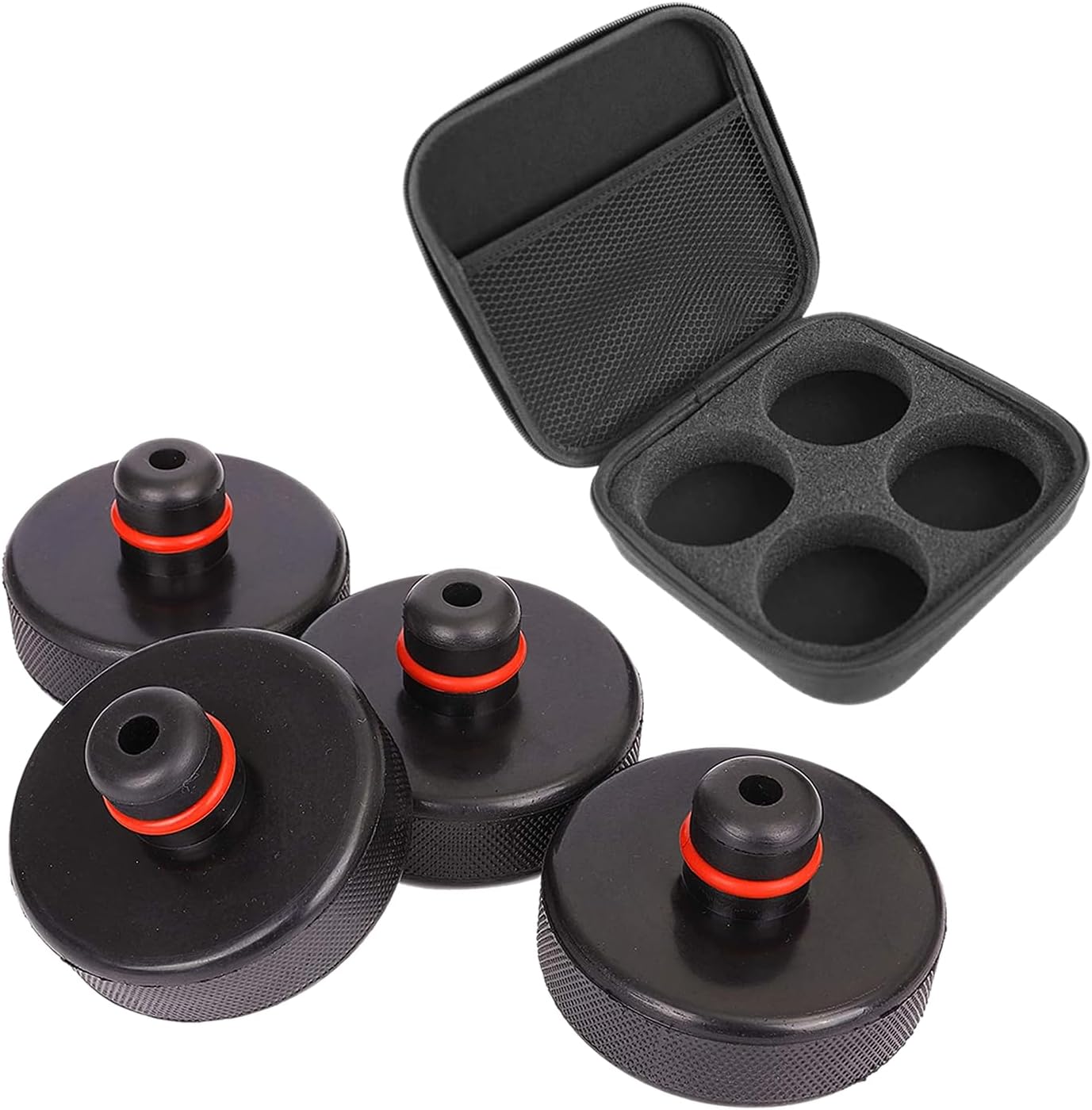 YEEBEY Almohadilla de goma compatible con Tesla Modelo 3SXY, adaptador de punto Jack Pad con una funda de almacenamiento Accesorios