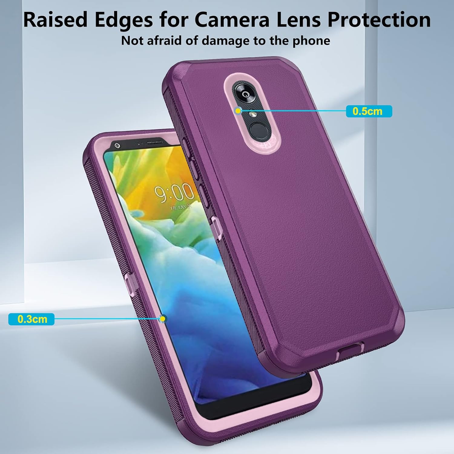 Asuwish Funda de teléfono para LG Stylo 4, funda híbrida resistente a prueba de golpes, cuerpo completo, resistente, accesorios móviles Stylo4 Plus