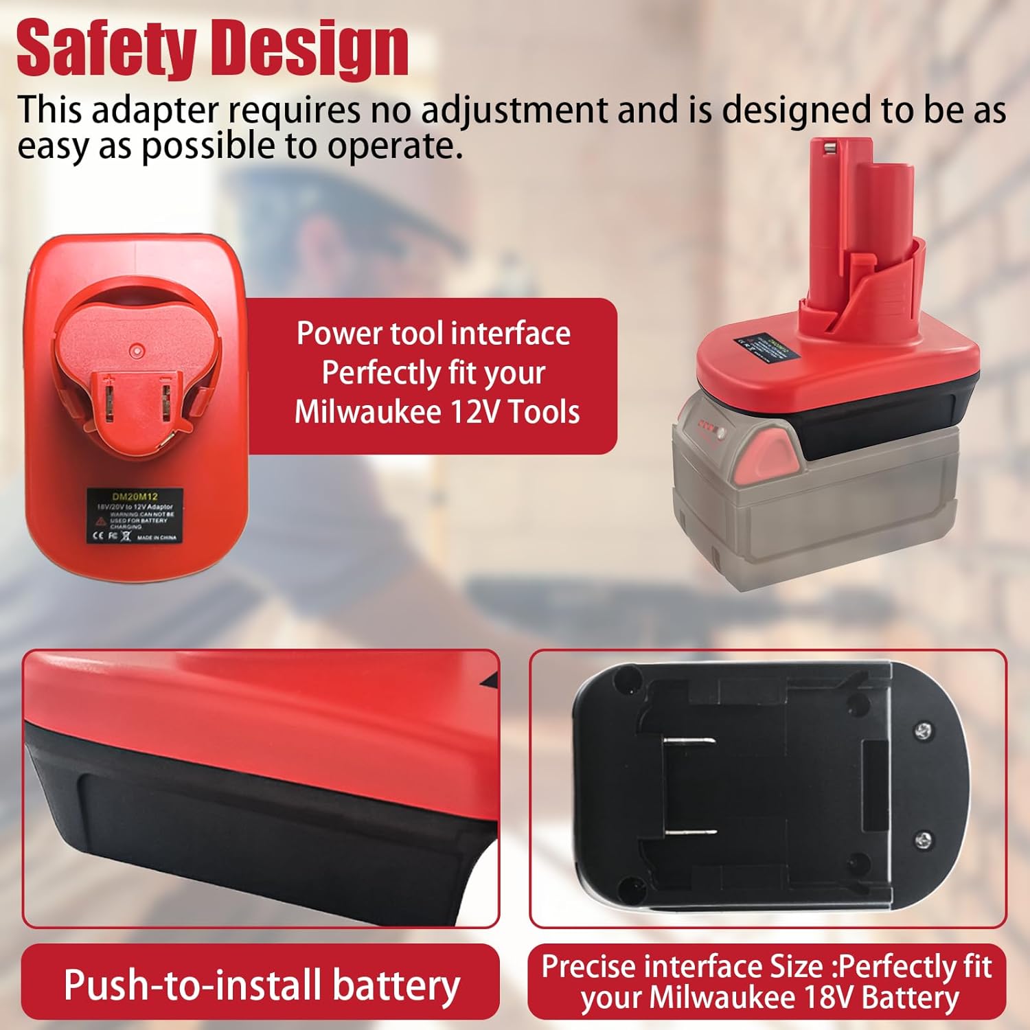 URUN Convertidor de adaptador de batería para Milwaukee 18 V a Milwaukee 12 V, repuesto para batería Milwaukee M12 48-11-2410 48-11-2411 compatible