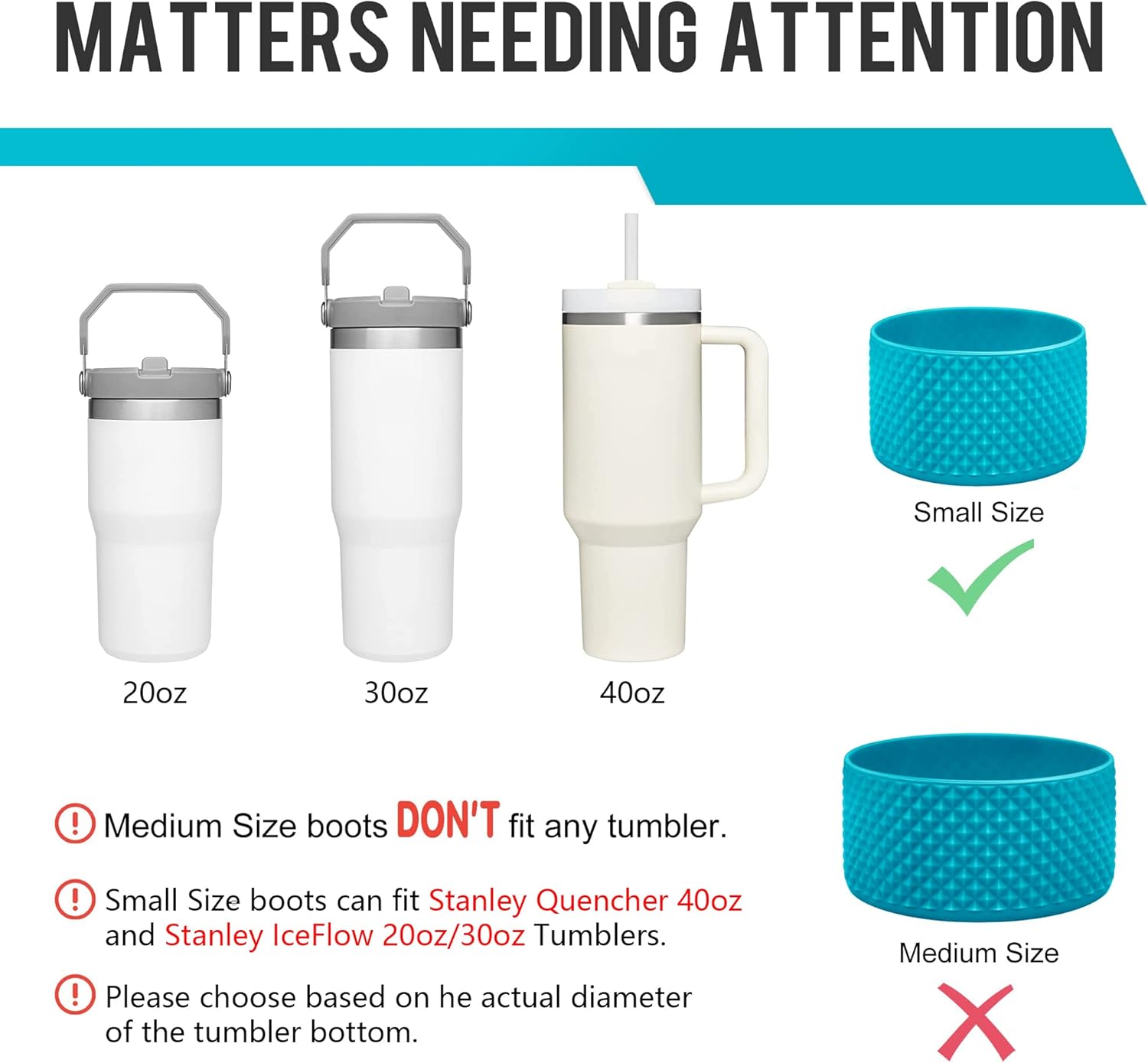 GLINK Bota de botella compatible con Hydro Flask, Stanley y otros, botella de agua de silicona, bota flexible antideslizante con textura de