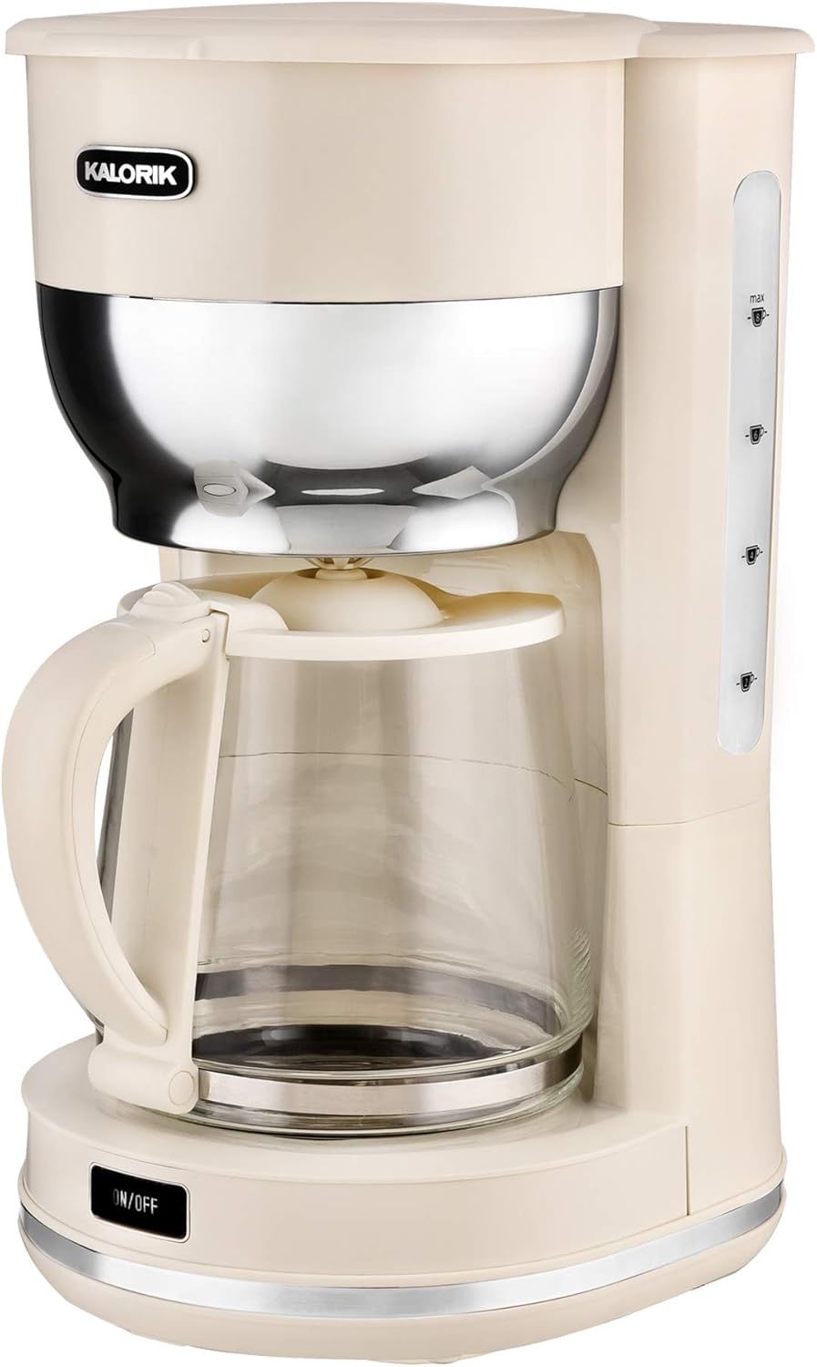 Kalorik Cafetera retro Mid-Century de 10 tazas, color crema