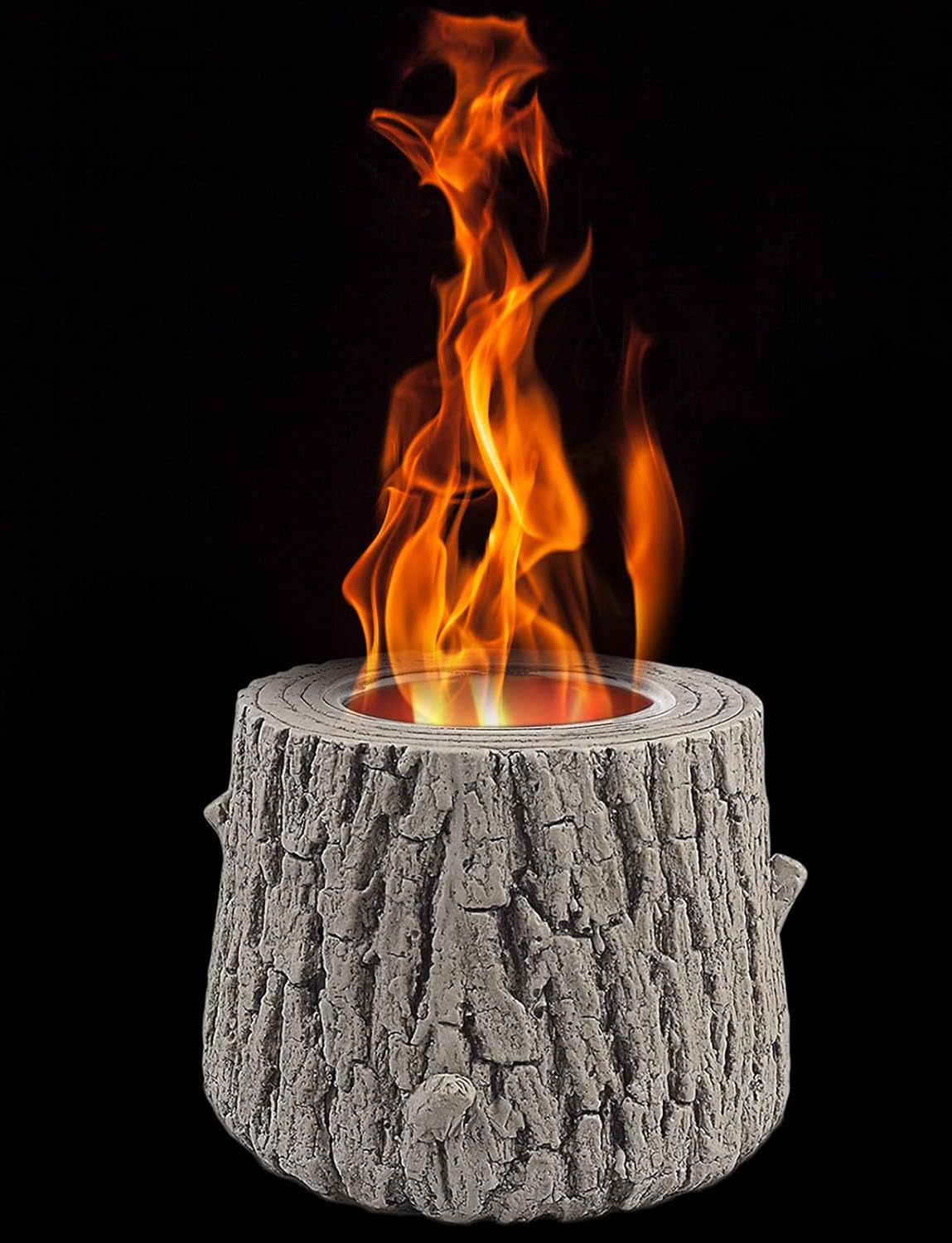 Fogata de mesa  Mini chimenea de mesa, portátil, para tocones de árboles, sin humo y sin olor para interiores, exteriores, campamento, exterior,
