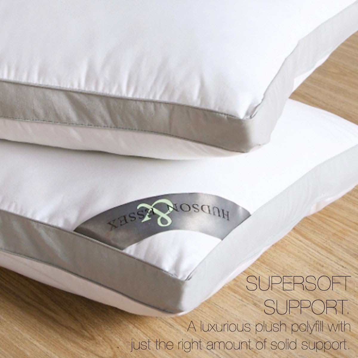 Almohada de dormir extra acolchada para dormir de lado y de espalda, cómoda decoración de habitación, 20 x 30 pulgadas, color blanco