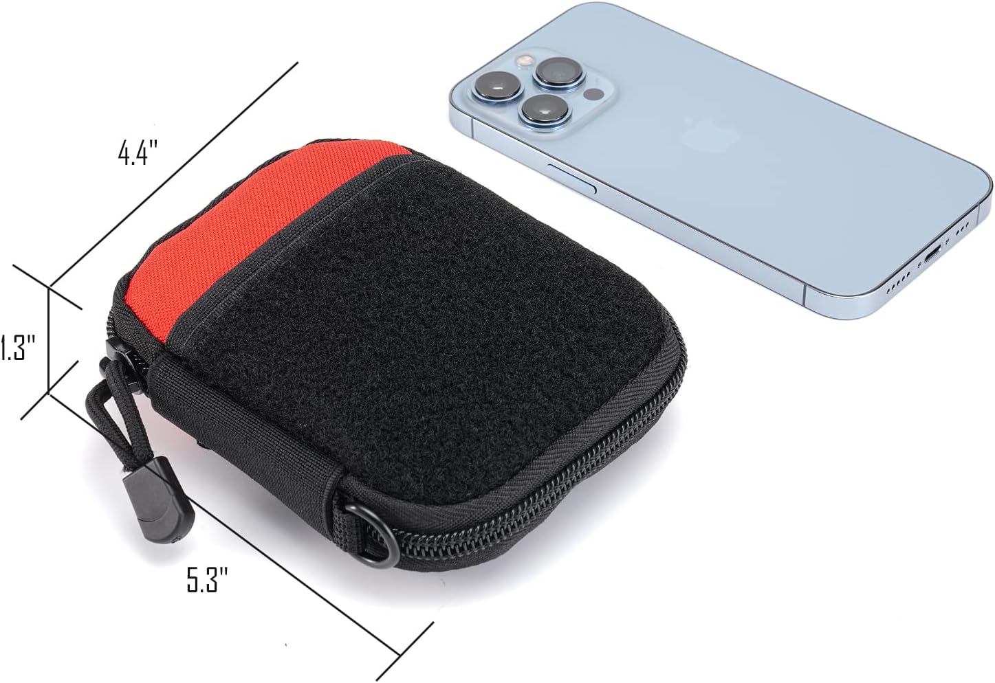 Bolsa EDC, organizador de bolsillo, bolsa poderosa para hombres, bolsas EDC con velcro, pequeña bolsa de herramientas con anillo en D, organizador