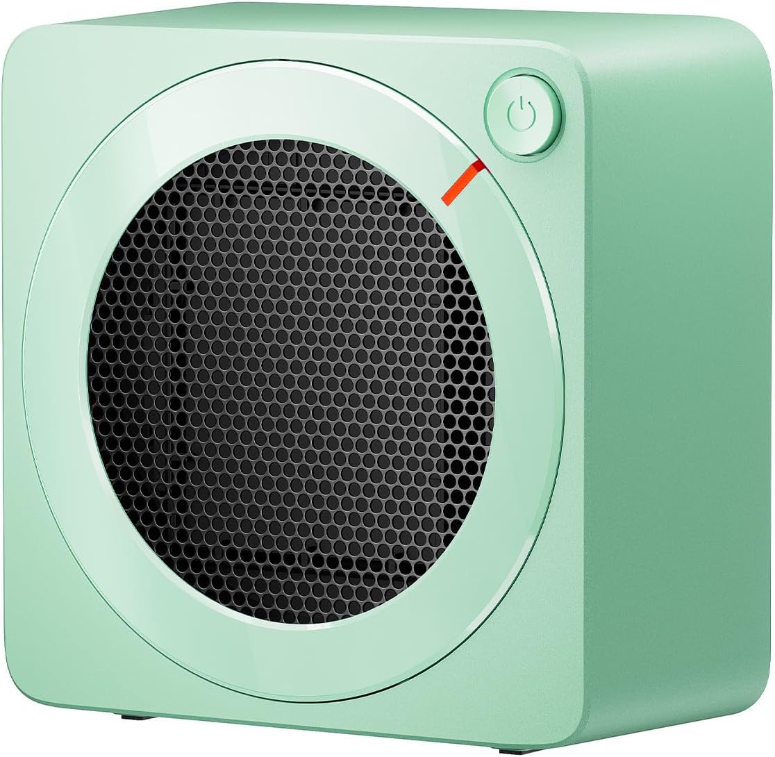GAIATOP Calentador de espacio, 500 W de eficiencia energética para uso en interiores, calentador eléctrico de escritorio de cerámica PTC,