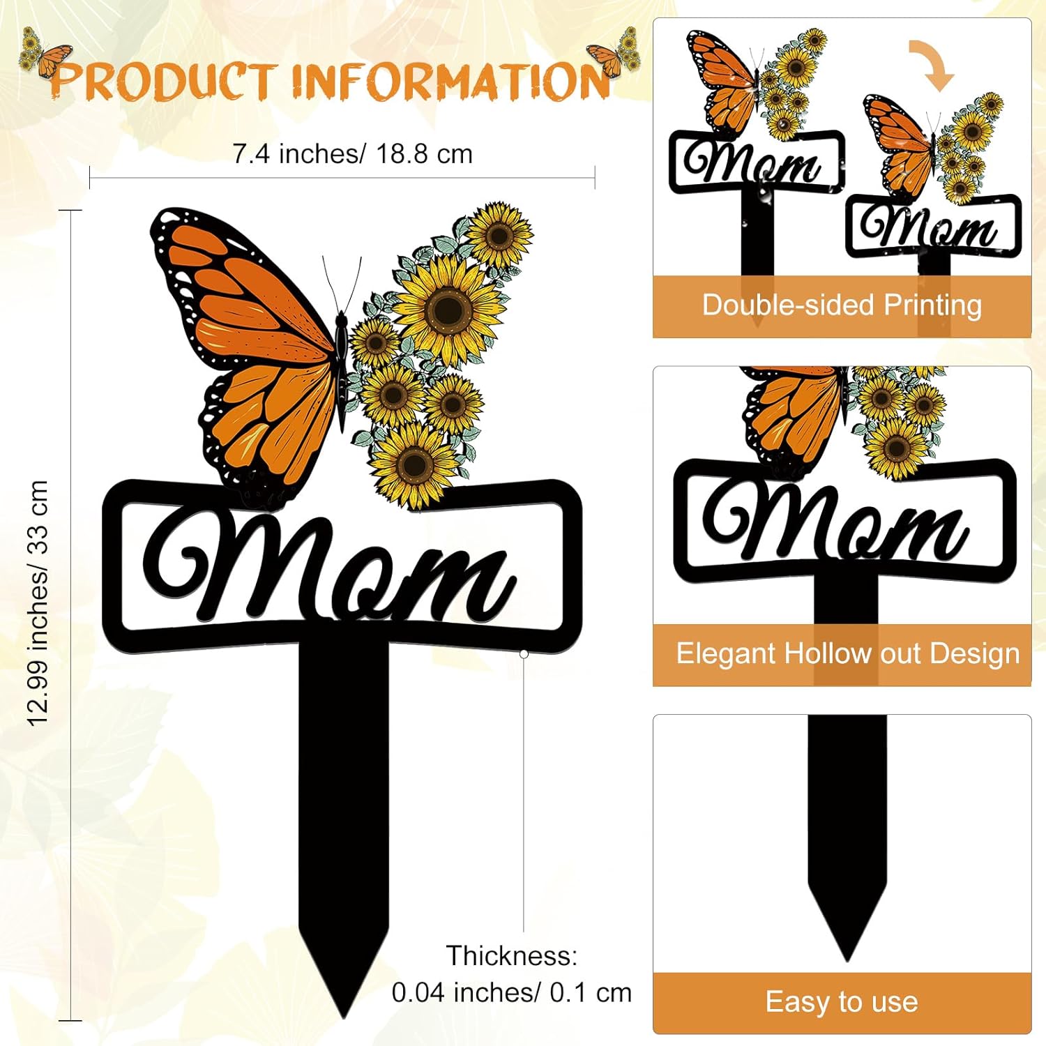 Estacas conmemorativas para mamá, decoraciones de tumbas para cementerio, placa de metal para tumba, marcadores de estaca, placas conmemorativas,